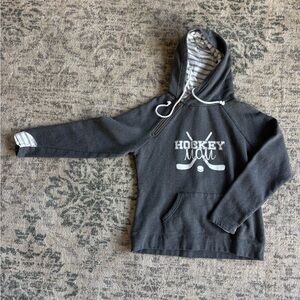 Gray 'Hockey Mom' Hoodie